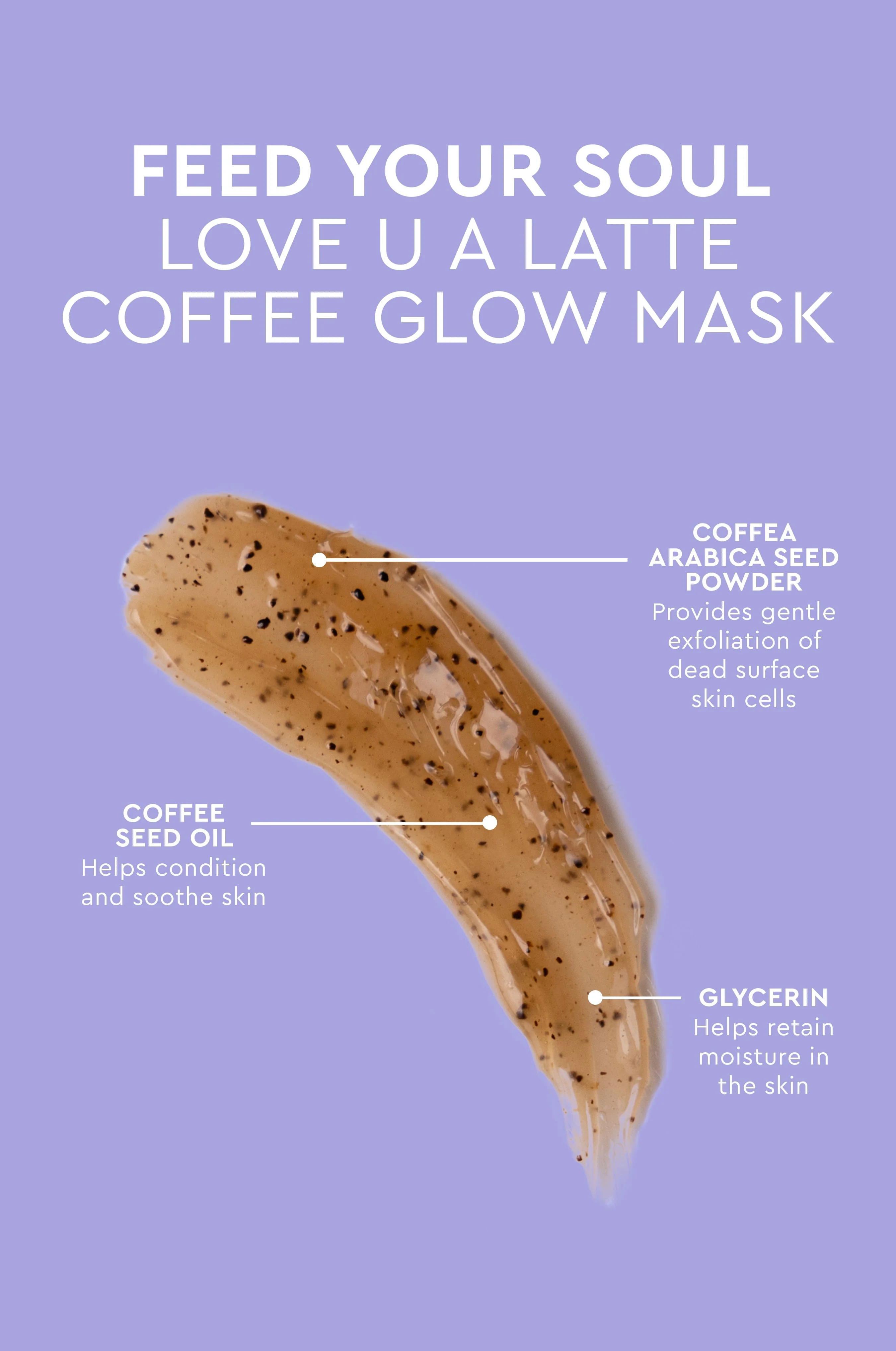 Feed Your Soul Love U a Latte Coffee Glow Mask - Image 3